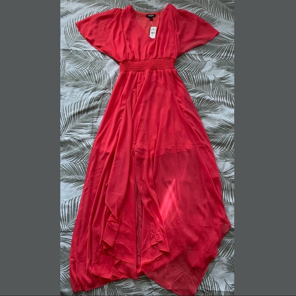 Smocked Waist Flutter Sleeve Midi Dress - Picture 3 of 8